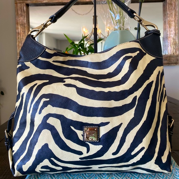 Dooney & Bourke Handbags - Dooney & Bourke Shoulder Bag (Zebra Print) w/Silver Hardware.